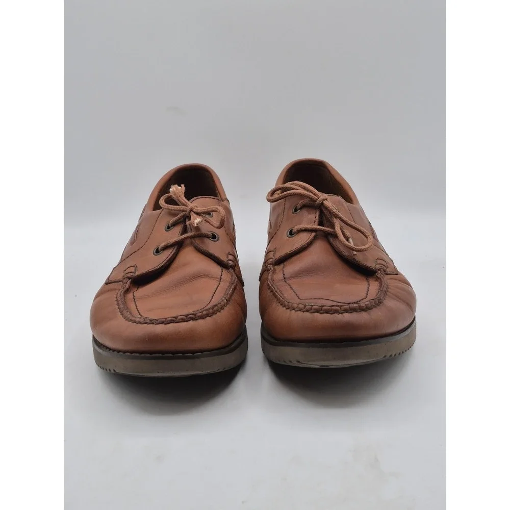 Florsheim Shoes Mens Size‎ 10.5 Brown Leather Boat Moc Toe Comfort Casual 70724